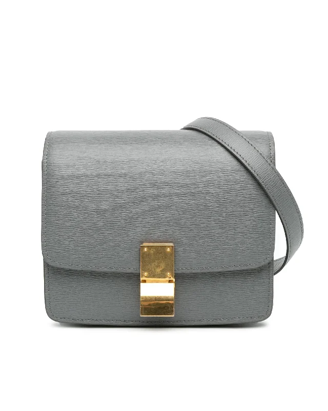 Casual women's bags with soft fabric and relaxed design for comfortable everyday use-Small Calfskin Classic Box Crossbody Bag