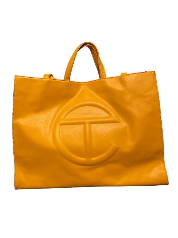 Elegant women's bags with satin material and crystal detailing for evening wear-Telfar/Tote Bag/L/YEL/