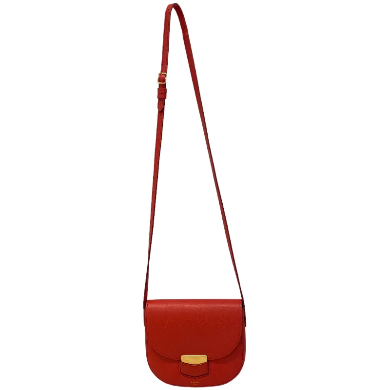 Women's bags with quilted design and chain strap for a sophisticated look-CELINE/Cross Body Bag/OS/Leather/RED/