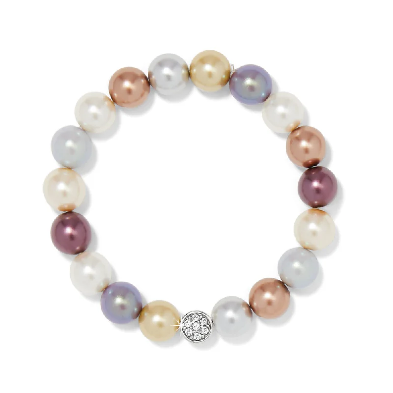 Bangles with rainbow moonstone for color play -Brighton Pearl-icious Stretch Bracelet