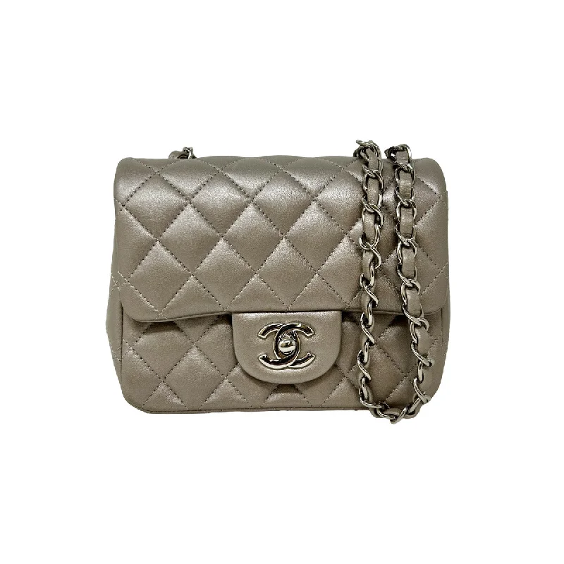 Women's bags with sleek silhouette and smooth finish for everyday wear-Chanel 2018  Metallic Square Mini Bag