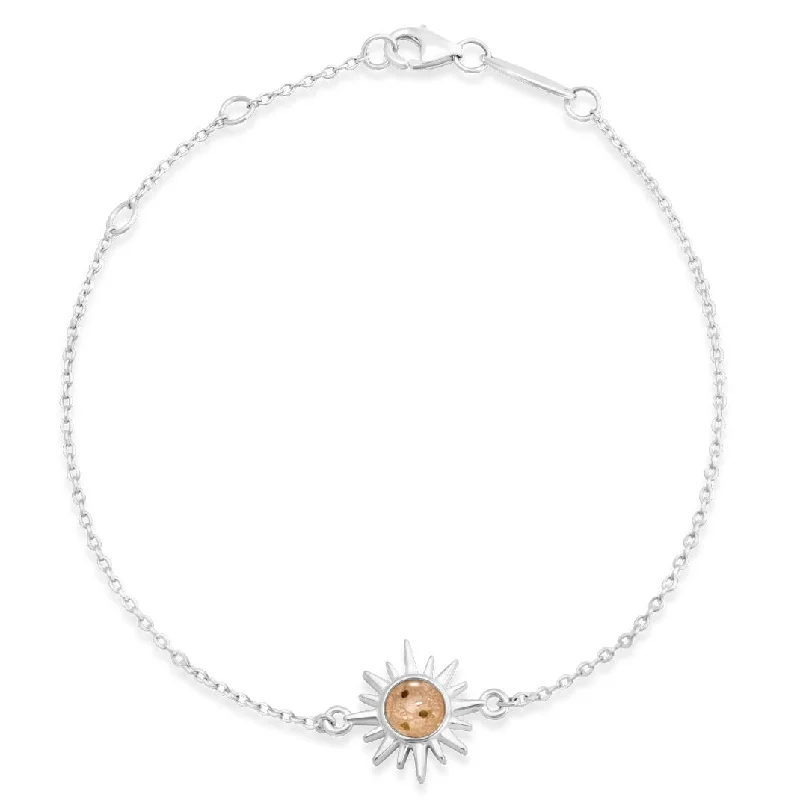 Bangles with engraved floral patterns for elegance -Delicate Dune Sunburst Bracelet