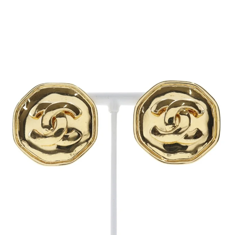 Floral Drop Earrings with Petals -Chanel   Plating Clip Earrings (Pre-Owned)