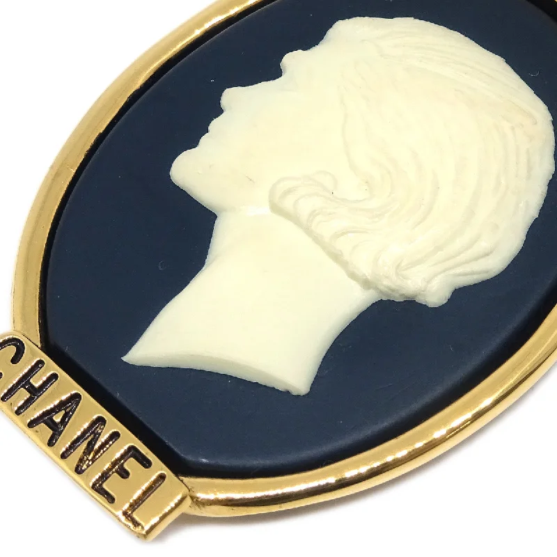 Lead Free Drop Earrings for Health -Chanel Cameo Earrings Clip-On Gold