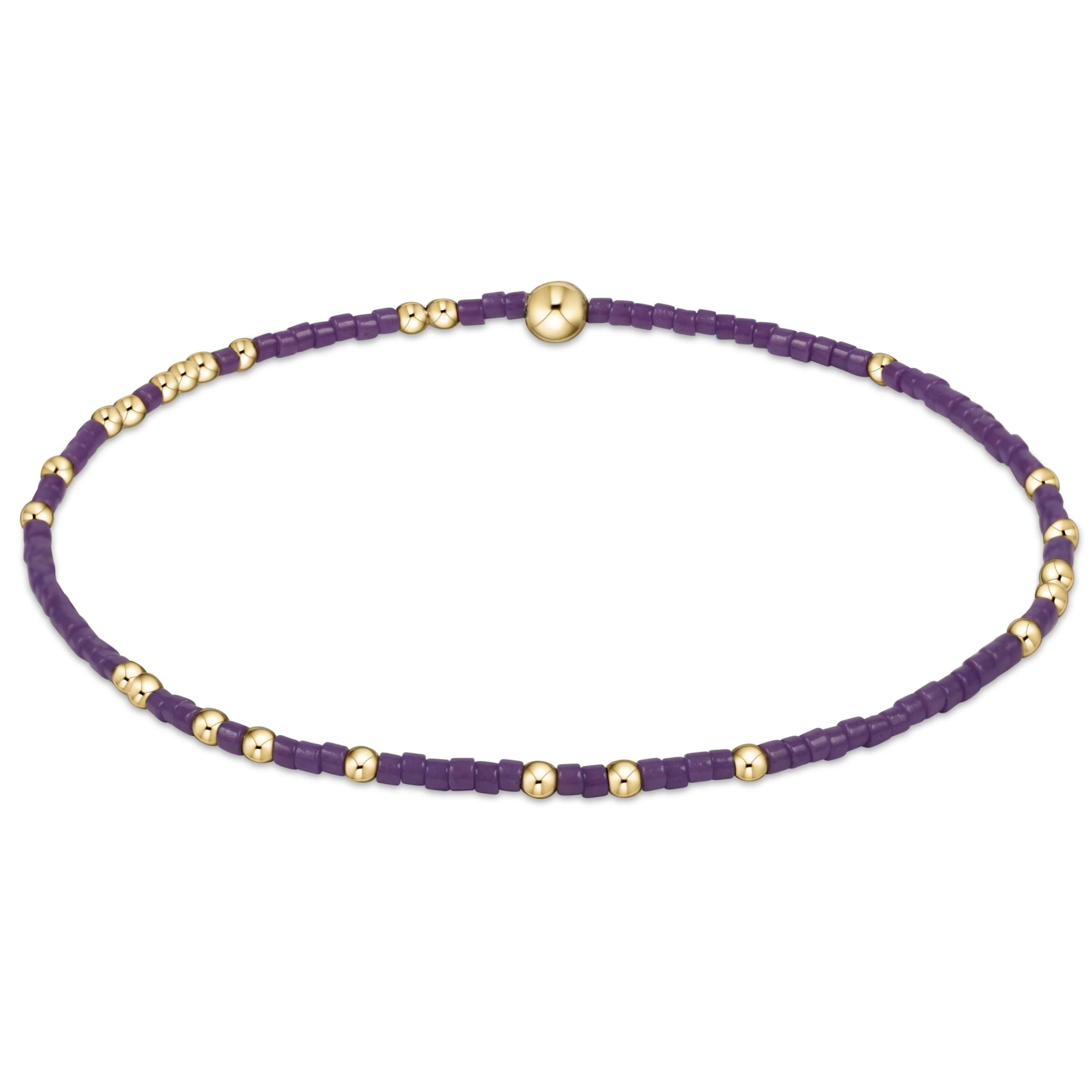 Bracelets with leather wrap for edgy look -enewton 7.25" extends  Gameday Hope Unwritten Bracelet - Purple