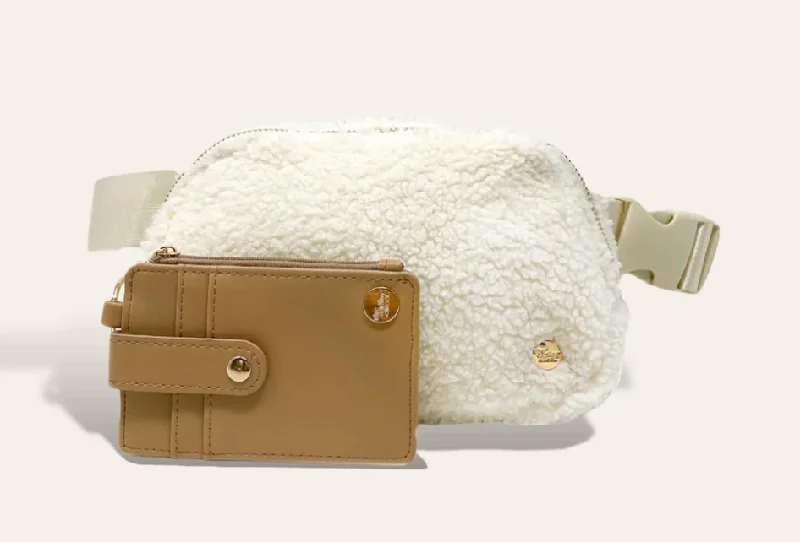 Women's bags with stylish zippers and organized interior for maximum efficiency-All You Need Belt Bag + Wallet - Sherpa