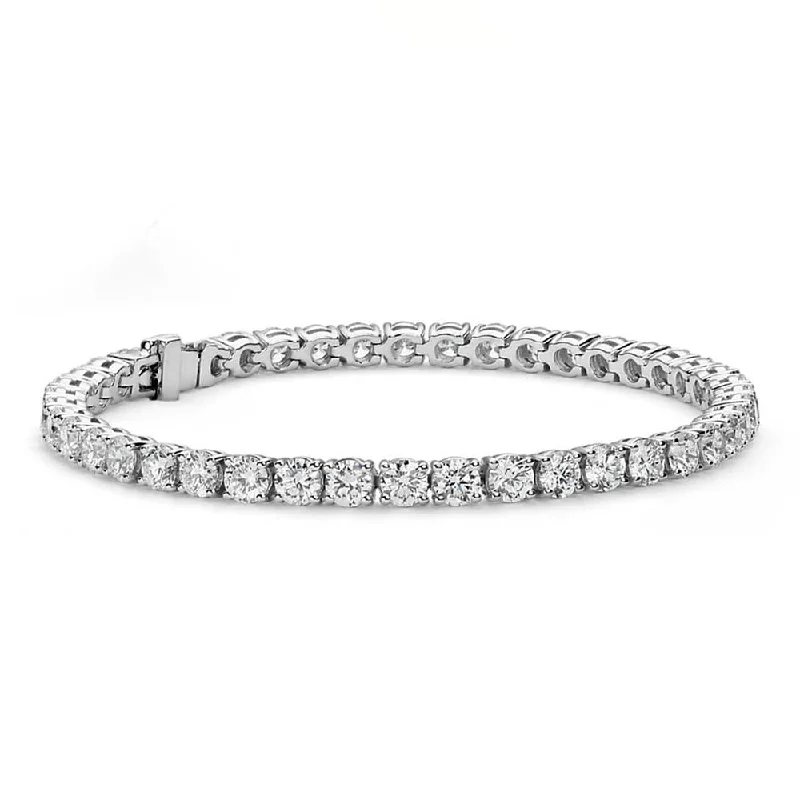 Bracelets with citrine stones for warm tones -Olivia 18k White Gold Plated Tennis Bracelet with Simulated Diamond Crystals