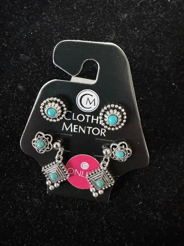 Drop Earrings for Work Attire -Earrings Stud By Clothes Mentor, Size: 03 Piece Set