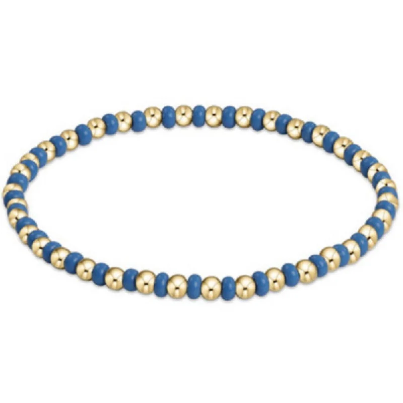 Bracelets with wave engravings for ocean vibes -enewton 6.25" Gameday Hope Grateful Bracelet - Cobalt