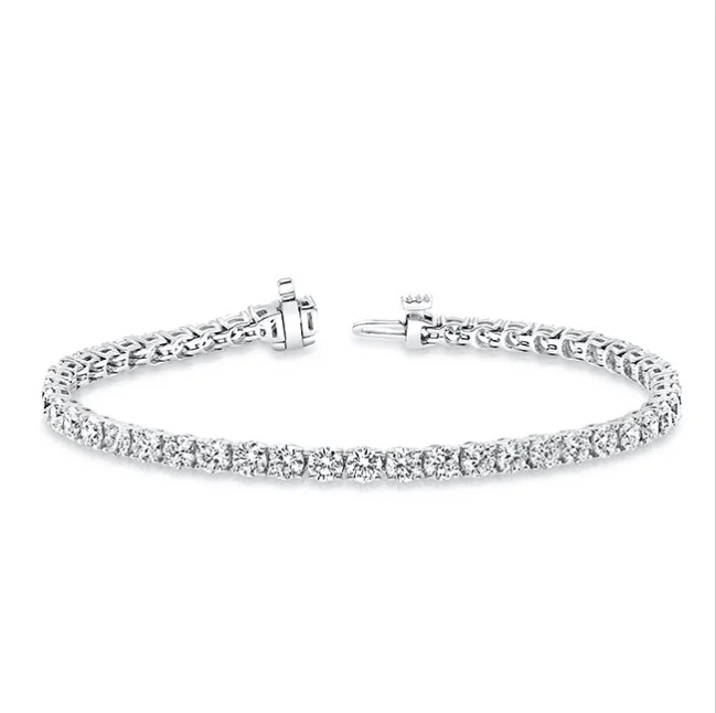 Bracelets with sunstone gems for fiery shine -6.48ctw Diamond Tennis Bracelet