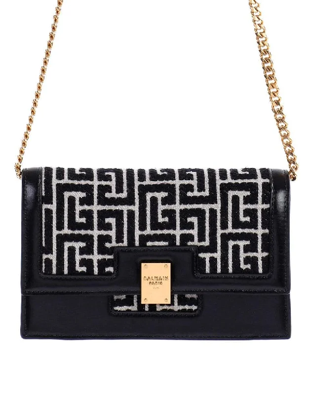 Fashionable women's bags with bold colors and trendy patterns for standout style-Mini Monogram Jaquard Shoulder Bag