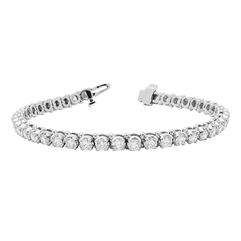 Bracelets with branch patterns for nature flair -Diamond Tennis Bracelet in Platinum (6 3/8ct tw)