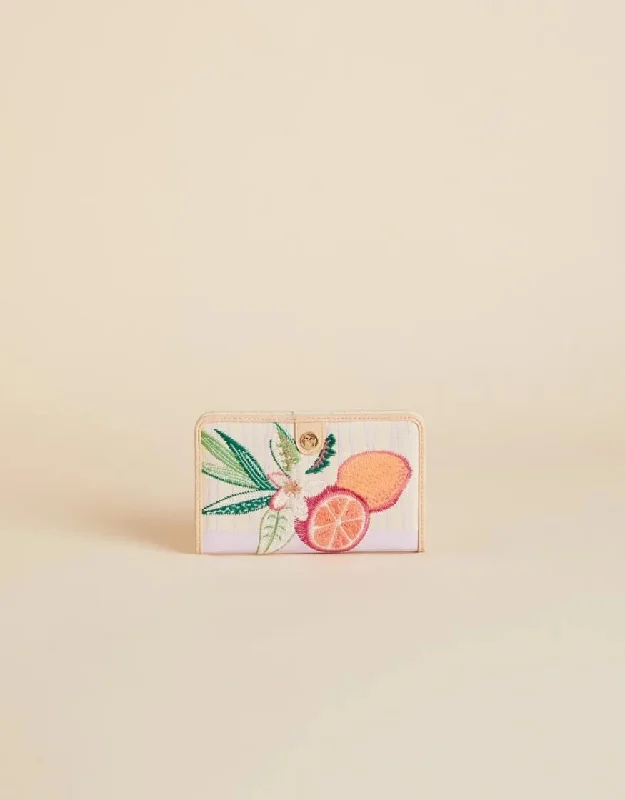 Women's bags with bohemian design and colorful details for a relaxed, carefree vibe-Pink Lemonade Snap Wallet