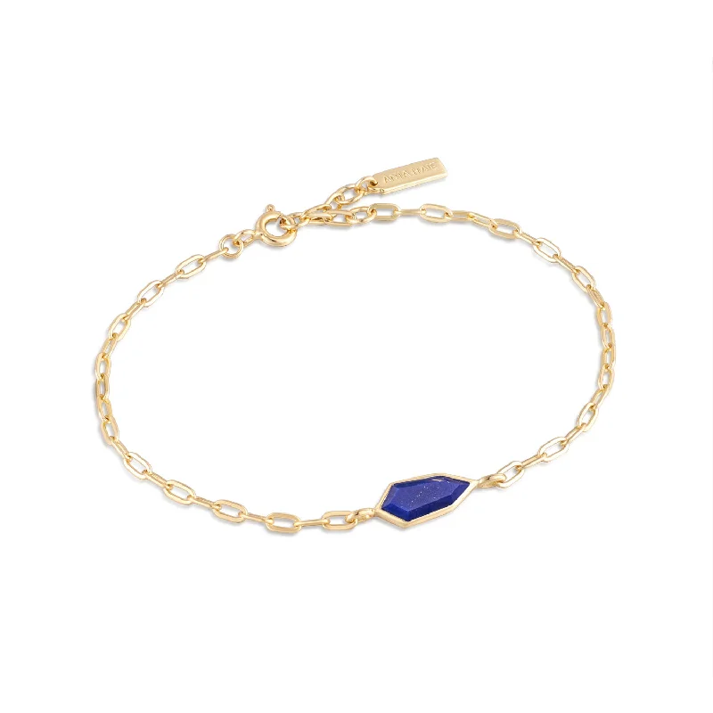 Bracelets with engraved constellations for stargazers -LAPIS EMBLEM CHAIN BRACELET