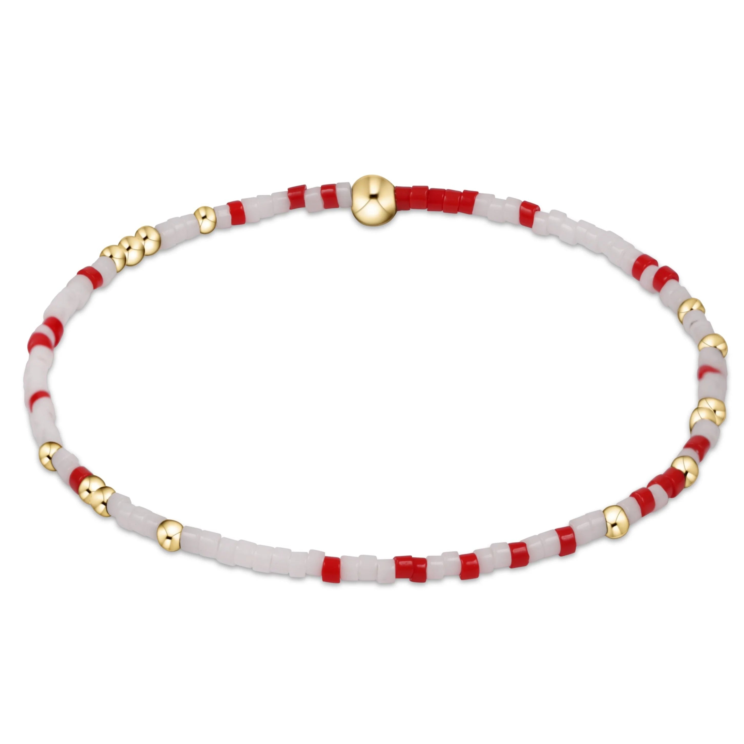 Bracelets with lotus motifs for spiritual vibe -enewton 6.25" Gameday Hope Unwritten Bracelet - Bright Red White