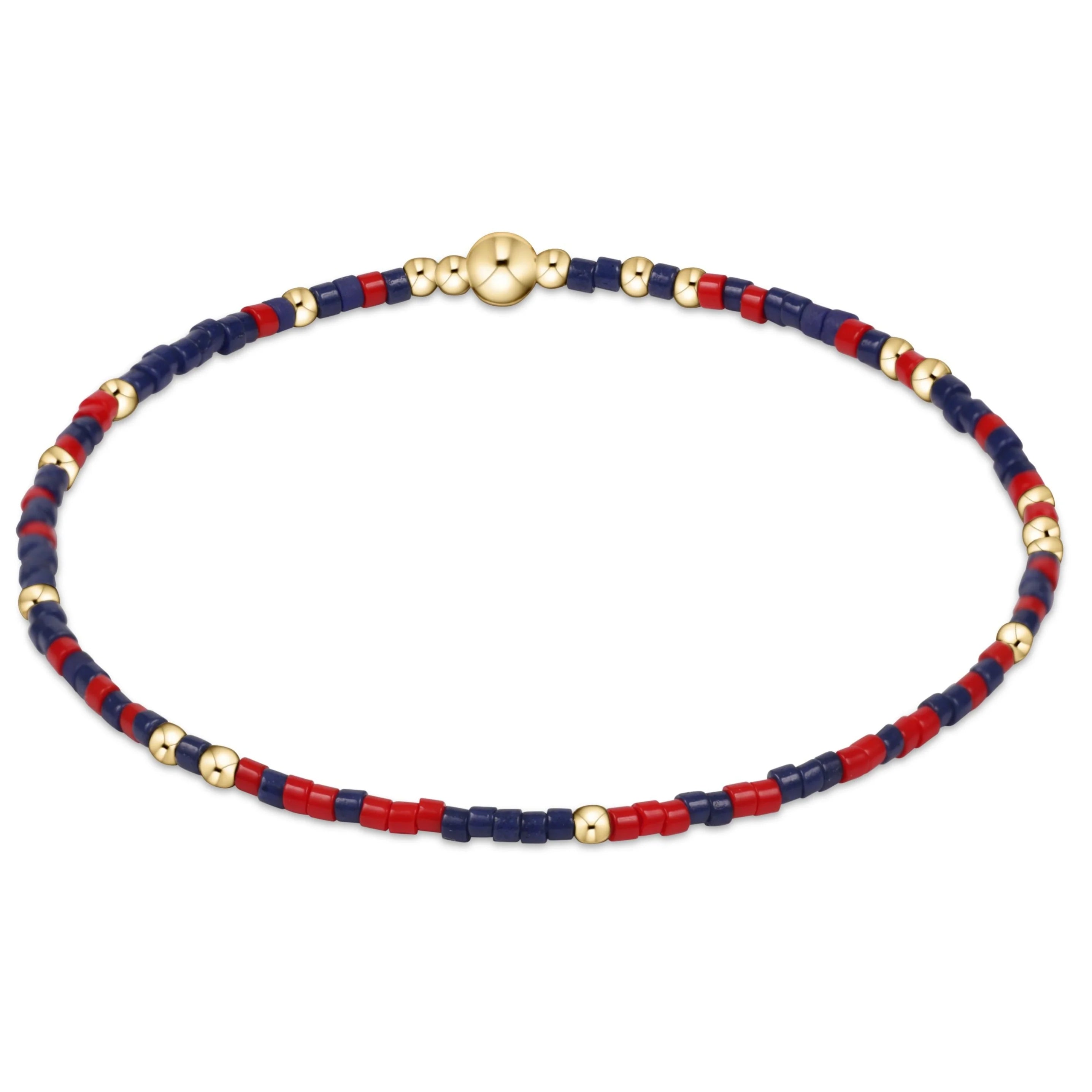 Bangles with rose gold filigree for elegance -enewton 6.25" Gameday Hope Unwritten Bracelet - Matte Navy Bright Red