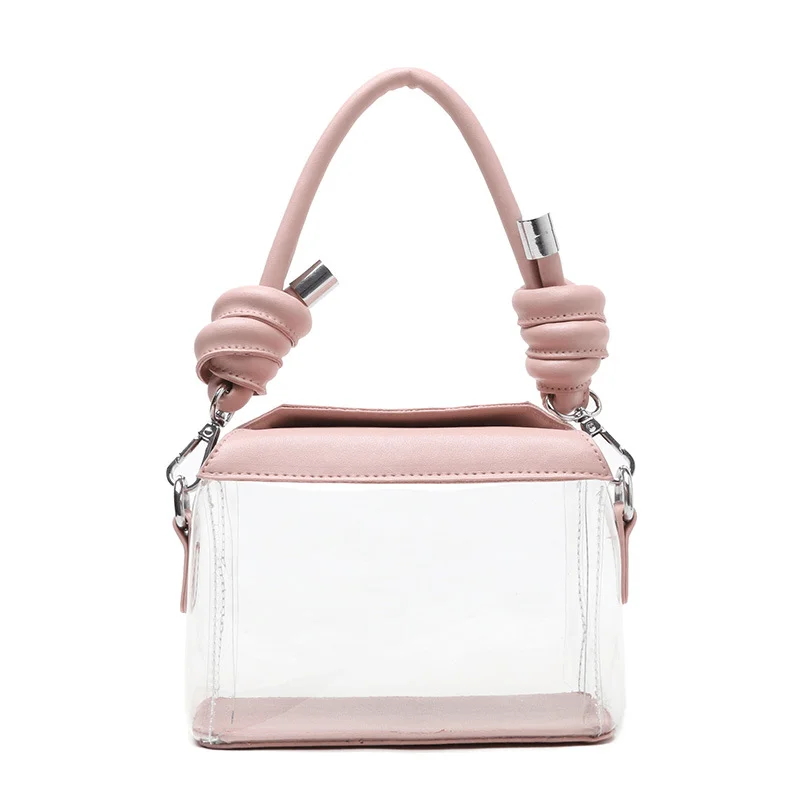 Women's bags with padded compartments for laptop and tablet protection for work or travel-Women Fashion PVC Transparent Crossbody Bag Shoulder Bag