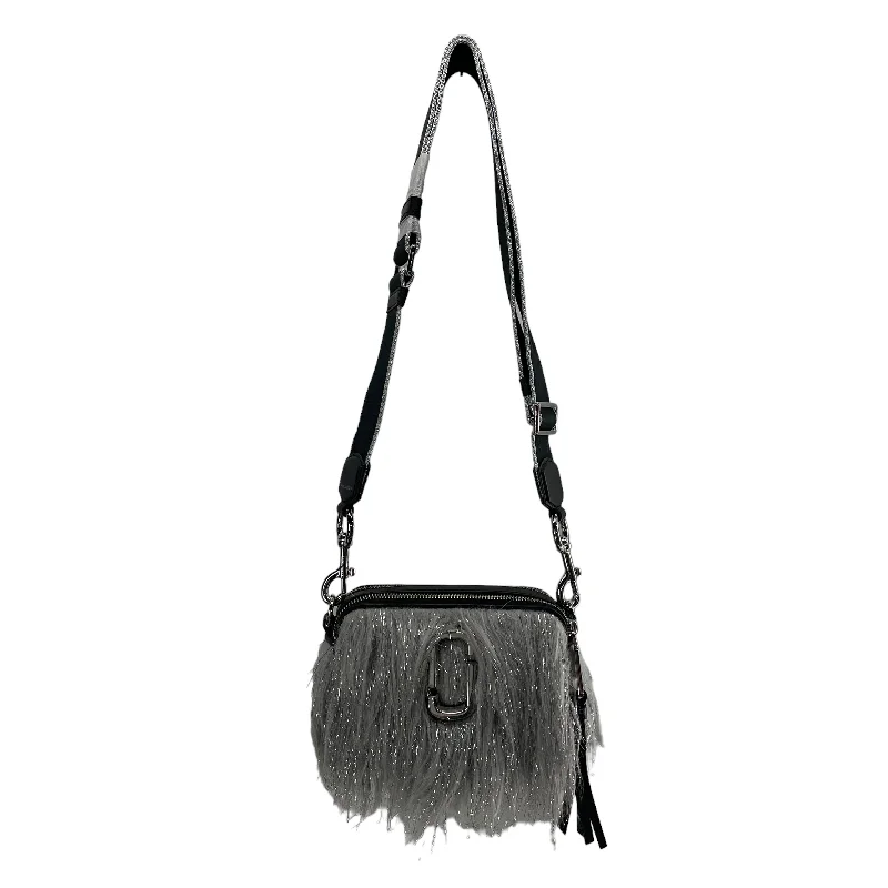 Women's bags with floral embroidery and soft leather for boho-inspired looks-MARC JACOBS/Cross Body Bag/Mohair/GRY/SLV