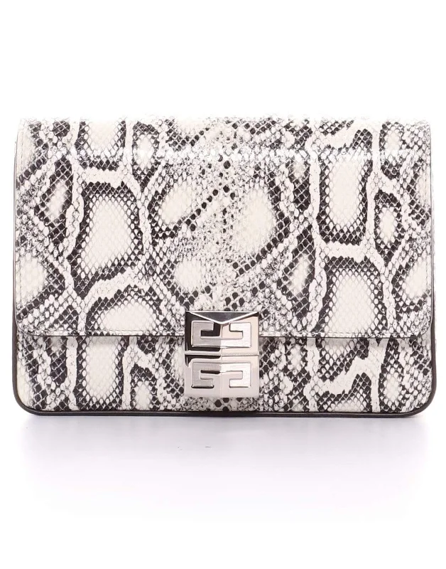 Women's bags with clean, simple lines and premium leather material for everyday sophistication-Small Crossbody Bag in 4G Snake Print