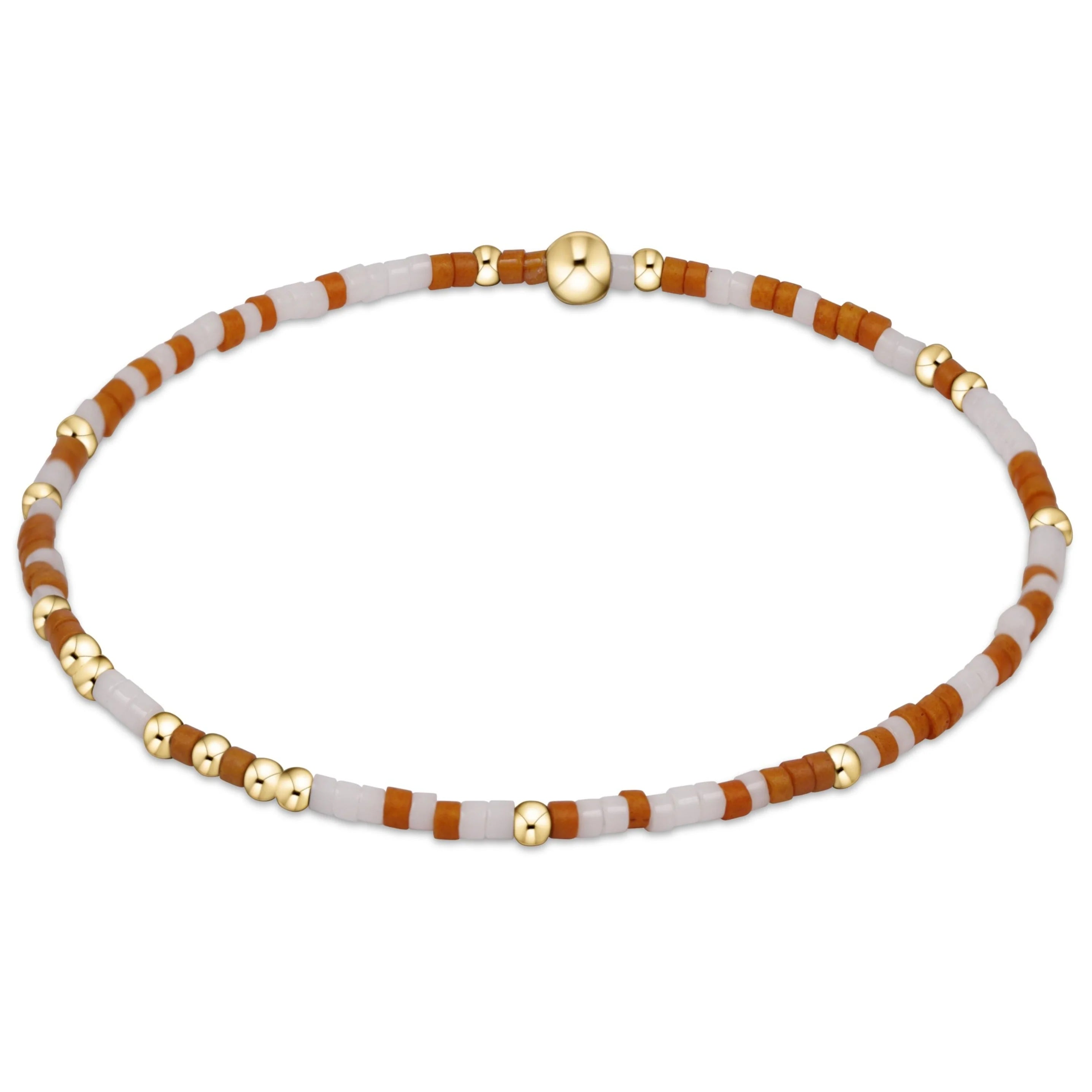 Bracelets with starburst topaz for radiant beauty -enewton 7.25" extends  Gameday Hope Unwritten Bracelet - Burnt Orange White