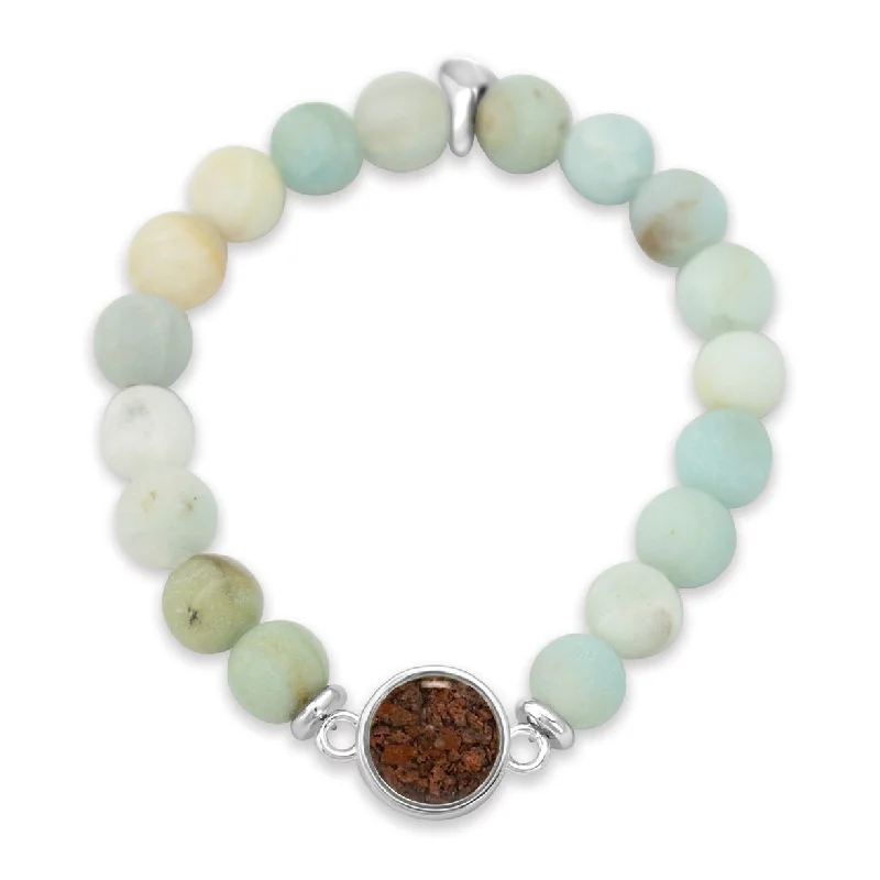 Leather bracelets with adjustable clasp for comfort -El Retiro Round Beaded Bracelet - Amazonite