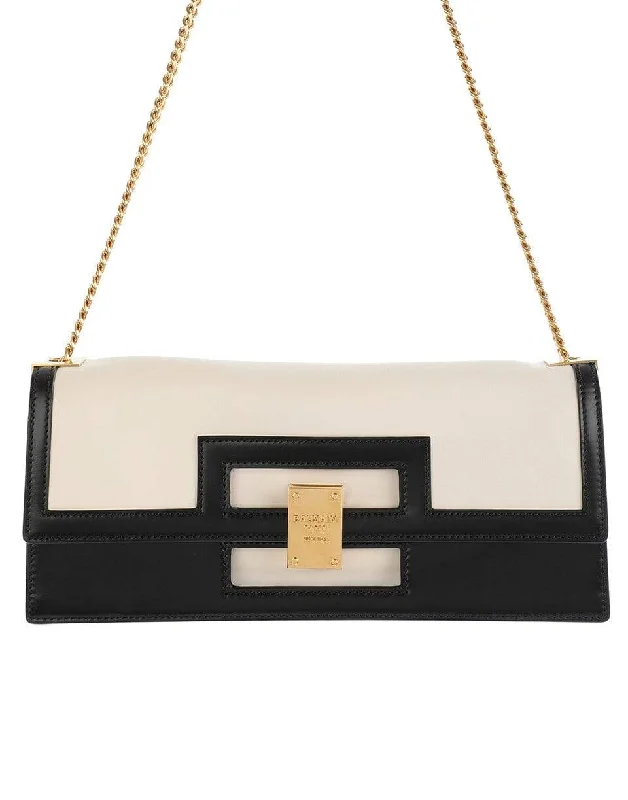 Women's bags with double handle design and smooth, soft leather for luxury style-1945 Oversized Baguette Clutch Bag