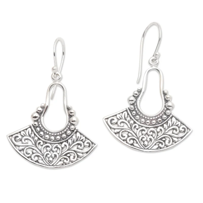 Drop Earrings for School Uniform -Novica Handmade Tendrils Of Spring Sterling Silver Dangle Earrings