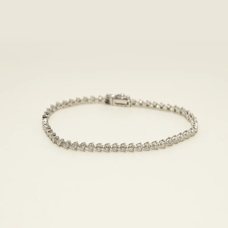 Bracelets with rough jade for natural calm -Diamond Tennis Bracelet in 14kt White Gold (1ct tw)