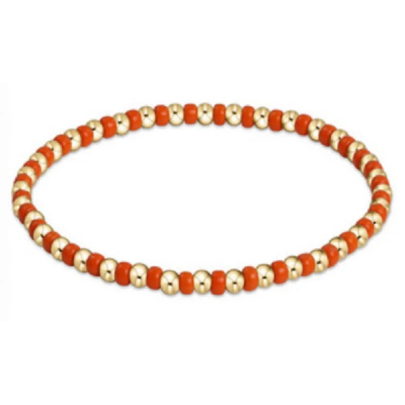 Bangles with herkimer diamonds for raw clarity -enewton 6.25" Gameday Hope Grateful Bracelet - Bright Orange