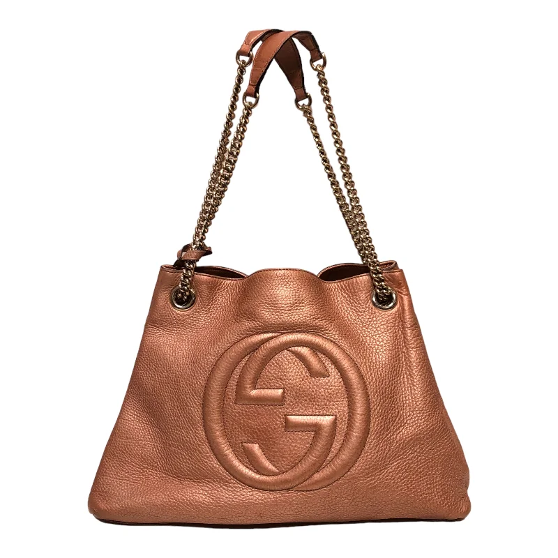 Women's bags with polished finish and luxurious leather for a professional, elegant style-GUCCI/Hand Bag/Leather/PNK/Soho Shoulder Chain