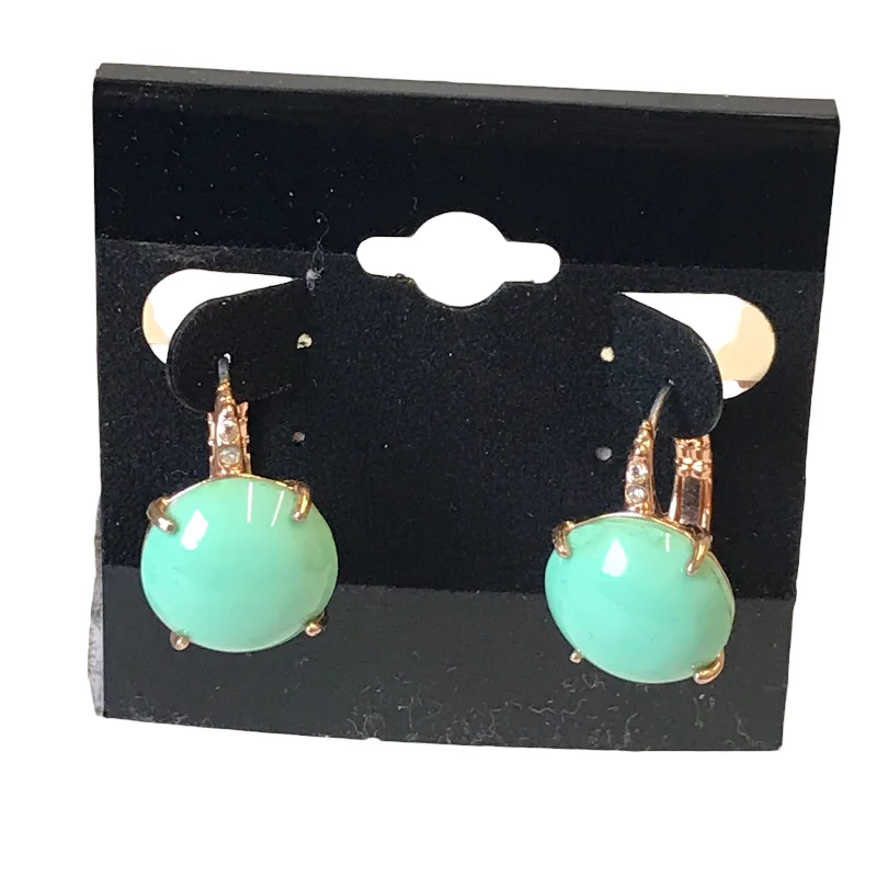 Heavy Duty Drop Earrings for Durability -Earrings Other By Fossil In Gold & Green