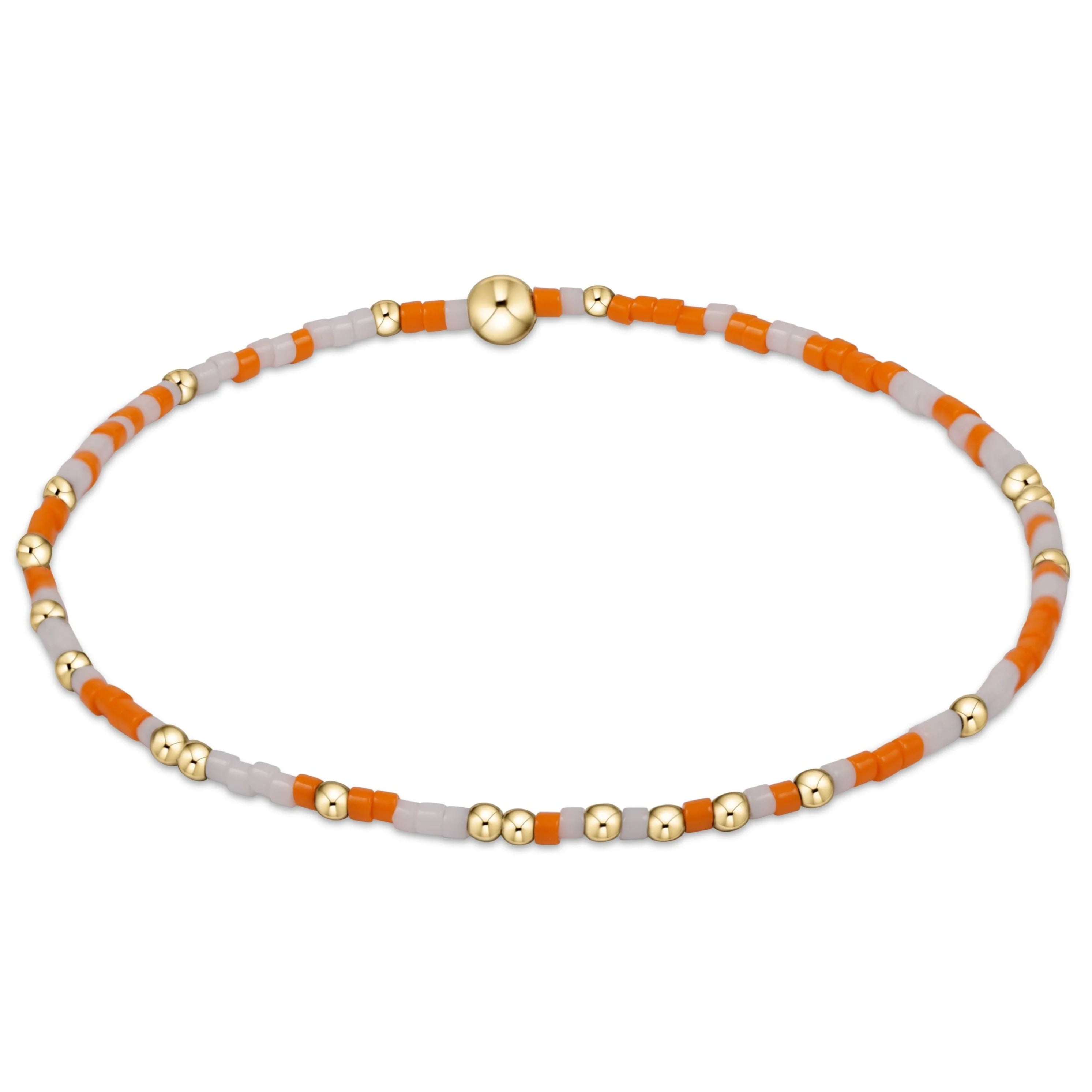 Bangles with vintage oxidized silver for charm -enewton 6.25" Gameday Hope Unwritten Bracelet - Orange White