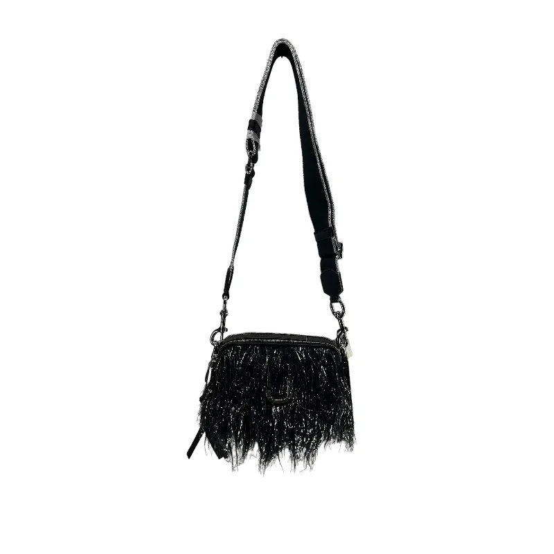 Classic women's bags with structured design and polished finish for office wear-MARC JACOBS/Cross Body Bag/Mohair/BLK/SLV