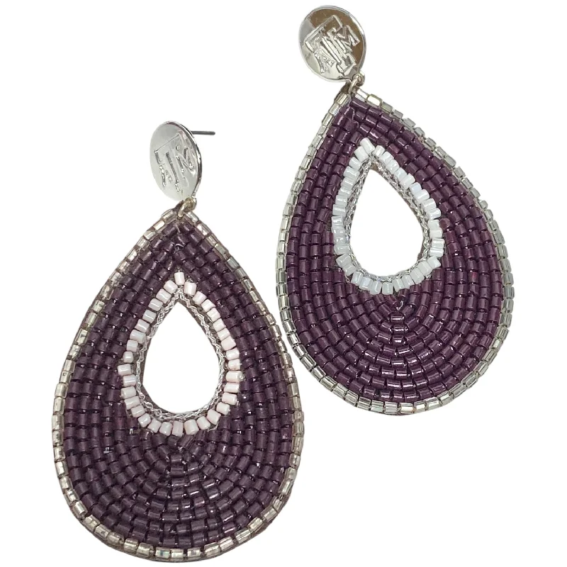 Rhinestone Drop Earrings for Sparkle -Earrings Hoop By Clothes Mentor, Size: 02 Piece Set