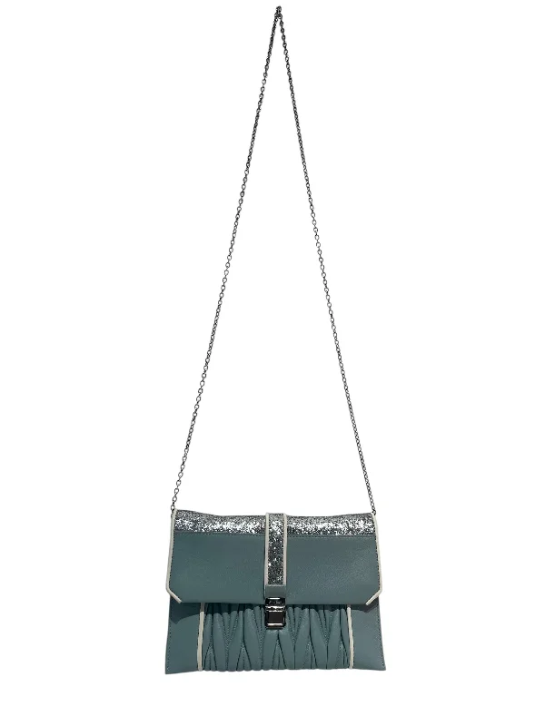 Spacious women's bags with interior laptop compartment for work and travel convenience-MIU MIU/Cross Body Bag/Leather/BLU/leather/glitter crossbody bag