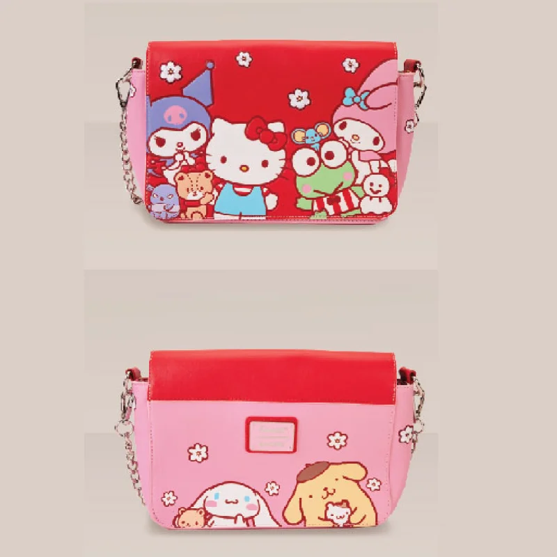 Women's bags with elegant satin finish and detachable chain strap for formal events-Loungefly Sanrio Hello Kitty, Friends, and Pets Colorblock Crossbody Bag