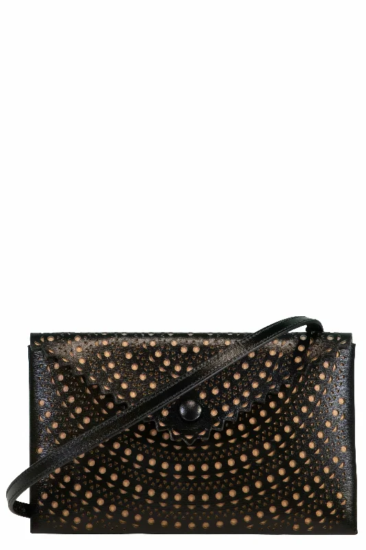 Chic women's bags with round shape and metallic accents for a unique style-Louise Envelope Crossbody - Noir Sable