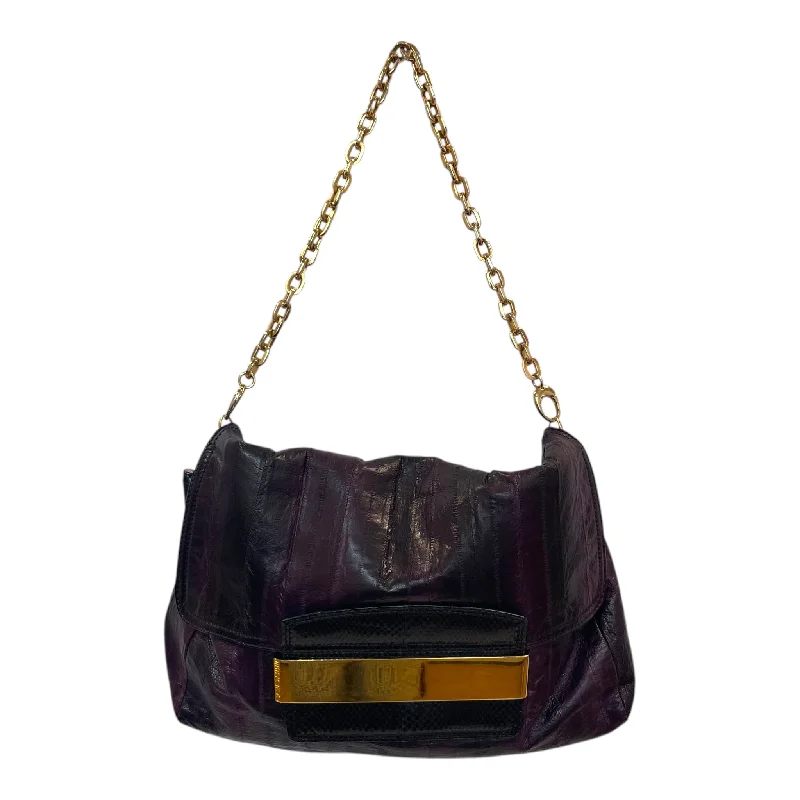 Elegant women's bags with chain straps and polished hardware for a refined look-JIMMY CHOO/Clutch Bag/OS/PPL/JIMMY CHOO/EEL/PURP/GLD