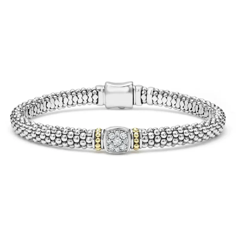 Bracelets with pearl beads for classic beauty -Lagos Rittenhouse Diamond Caviar Bracelet, 6mm