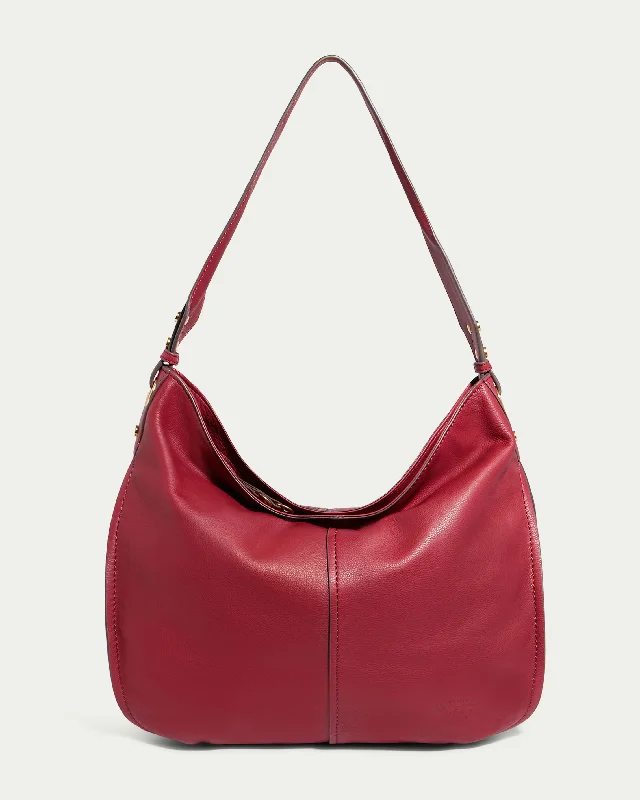 Women's bags with a fold-over top and magnetic closure for easy access and style-Summit Large Top Zip Hobo