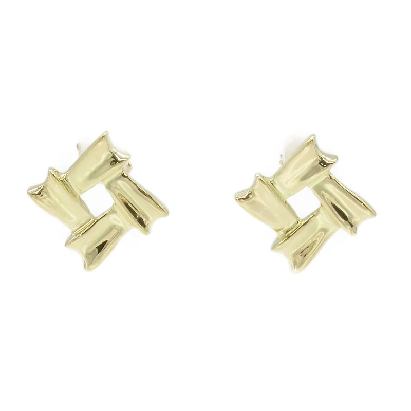 Drop Earrings with Textured Surface -Tiffany & Co Paloma Picasso Earrings K18 Gold