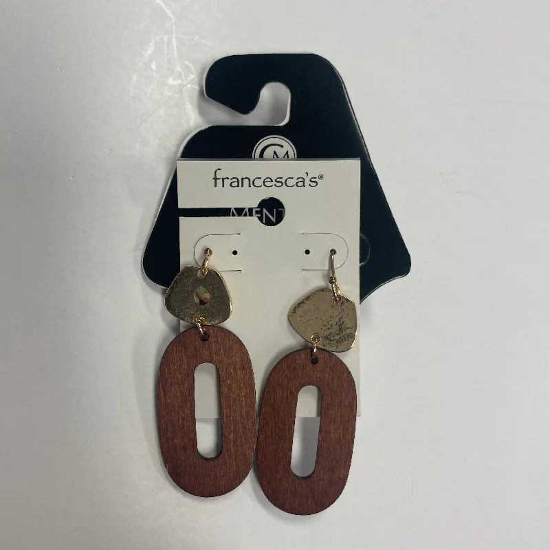 Studded Drop Earrings with Gemstones -Earrings Dangle/drop By Francesca's