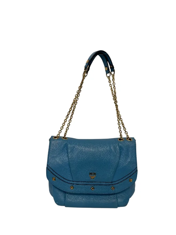 Women's bags with soft suede material and adjustable strap for easy wear-MCM/Bag/Leather/BLU/