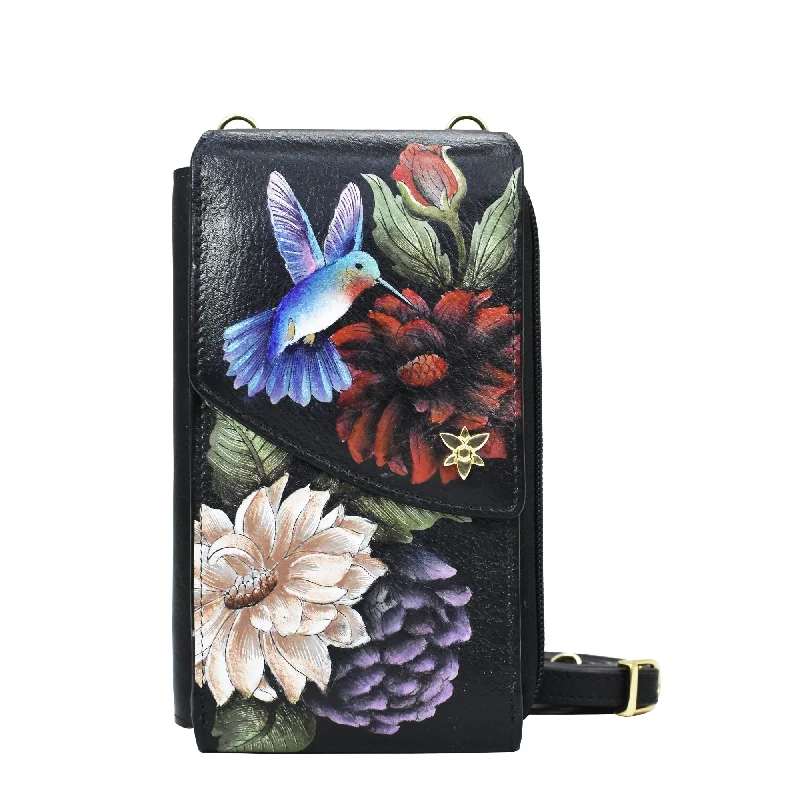 Women's bags with sleek silhouette and smooth finish for everyday wear-Hand Painted Crossbody Phone Wallet Organizer