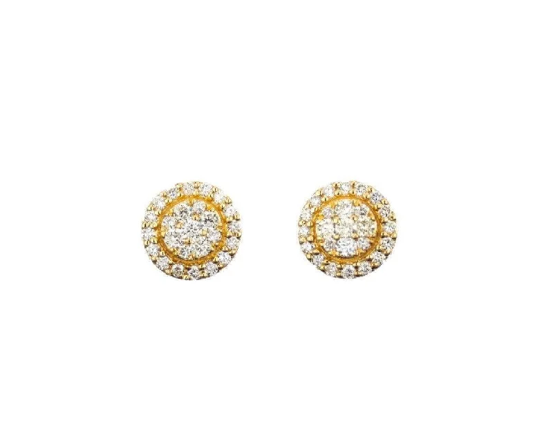 Best hoop earrings with geometric hexagon shapes for a modern, angular look-0.73CT Diamond Earring