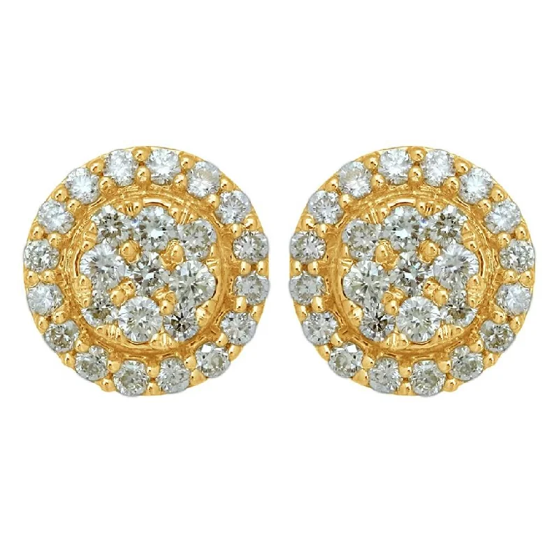 Hoop earrings with removable pendants for a versatile and customizable accessory-10K 0.72-0.78CT D-DARK EARRINGS