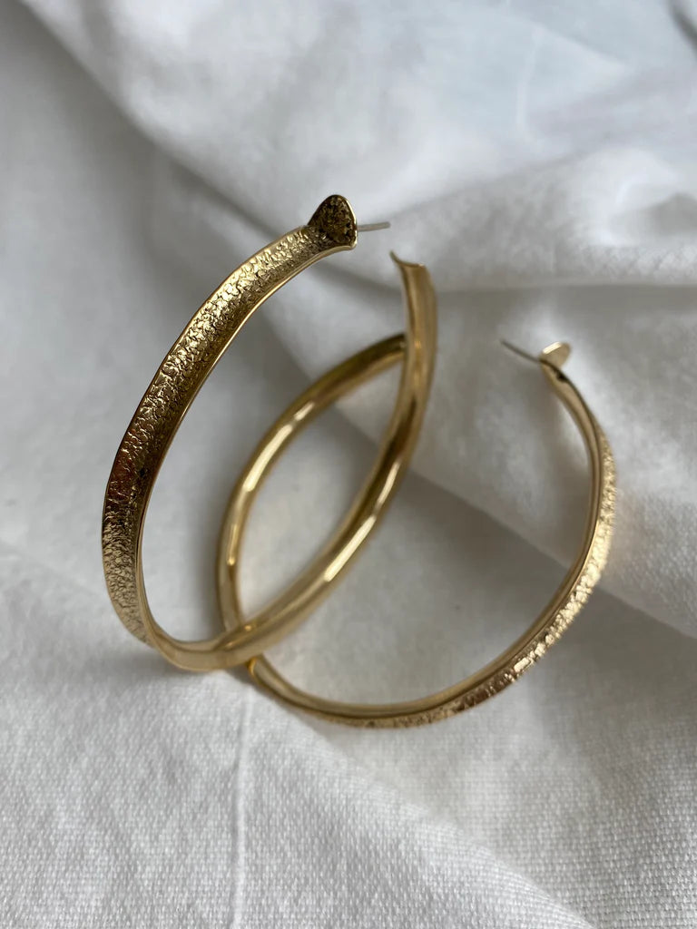 Hoop earrings with diamond-cut surfaces for added sparkle and shine-Antonin Hoop Studs