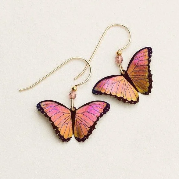 Classic hoop earrings with a thin profile for a sleek and subtle style-Bella Butterfly Earrings