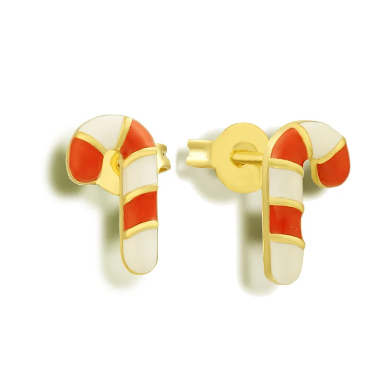 Best hoop earrings with twisted rope designs for a nautical-inspired style-Candy Cane Earrings