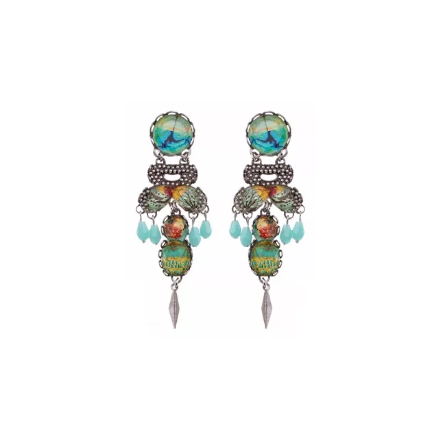 Best hoop earrings with Swarovski crystals for added sparkle and luxury-Clover Blooms, 'Alsobia' Earrings